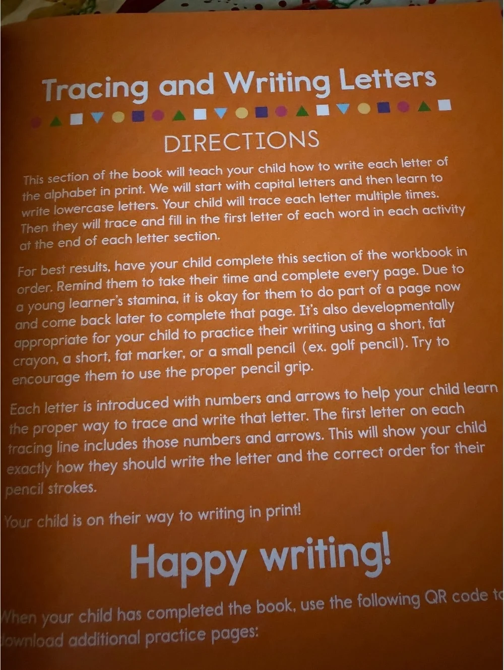 My First Learn-to-Write Workbook by Crystal Radke for Ages 3+